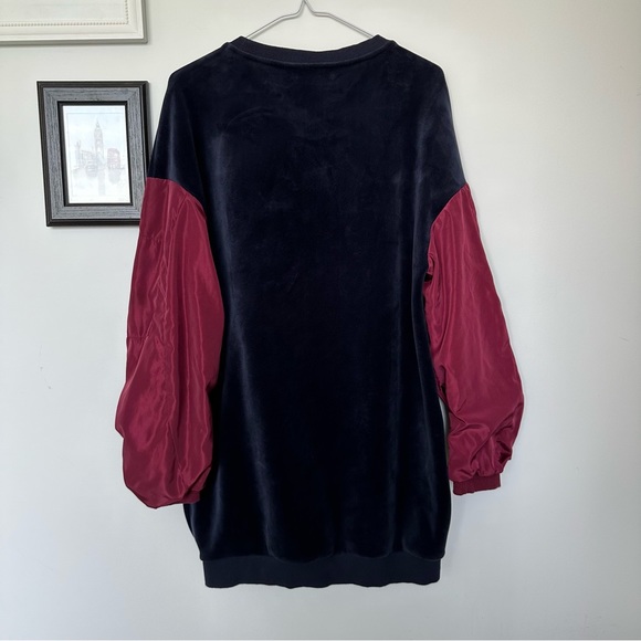 Cache Cache Mixed Media Velour Bulldog Long Sleeve Sweater - Picture 3 of 8